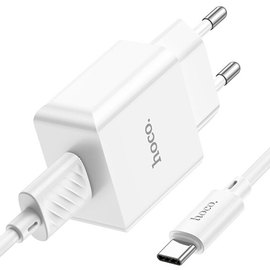 Зарядное устройство Hoco Type-C cableleisure single port charger C106A 1USB, 10.5W/2.1A White (000009187), изображение 5