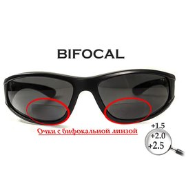 Бифокальные защитные очки BluWater Winkelman-2 polarized (+2.5 bifocal) черные (4ВИН2БИФ-Д2.5), изображение 2