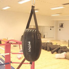 Боксерская груша BoYko BS Набивная, кожа, 35х22 см, на растяжках (bs0631221002), изображение 2