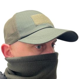 Кепка Ranger военная ВСУ под шеврон с сеткой олива (LE3549), Цвет: Оливковый
