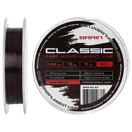 Леска Brain Classic Carp Line 150m 0,28mm 7,9kg 18lb Dark brown (1858.80.90), Диаметр, мм: 0.28 мм