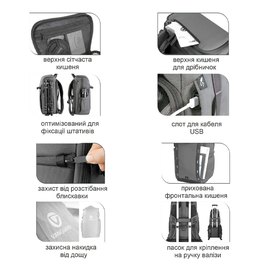 Рюкзак Vanguard VEO Adaptor R48 Gray (VEO Adaptor R48 GY) DAS301756, Цвет: Серый, изображение 6
