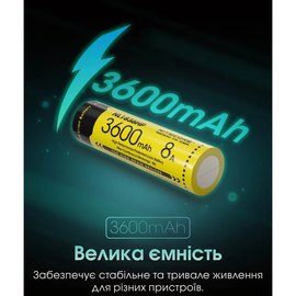 Аккумулятор 18650 Nitecore 3.6V 3600 mAh NL1836HP (6-1514_hp), изображение 5