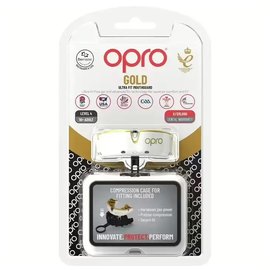 Капа для бокса OPRO Gold (возраст 11+) White/Gold (art.102504005), изображение 3