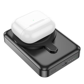 Повербанк HOCO 3-in-1 Wireless Fast Charging Q11 10000 mAh 20W Black (6931474777782), Цвет : Чёрный, изображение 2