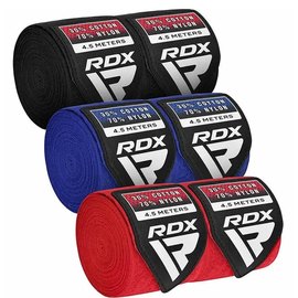 Бинты боксерские RDX RB Hand Wraps Combine 3 пары Red,Black,Blue 4.5 м (HWC-RBU+)