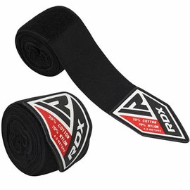 Бинты боксерские RDX WX Professional Boxing Hand Wraps Black 4.5 м (HWX-RB+), Цвет: Чёрный, изображение 2