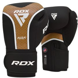Боксерские перчатки RDX AURA PLUS T-17 Black Golden 14 ун. (BGR-T17BGL-14OZ+), Вес: 14 унций, Цвет: Чёрный/Золотой