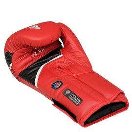 Боксерские перчатки RDX AURA PLUS T-17 Red/Black 12 ун. (BGR-T17RB-12OZ+), Вес: 12 унций, Цвет: Красный/Чёрный, изображение 3