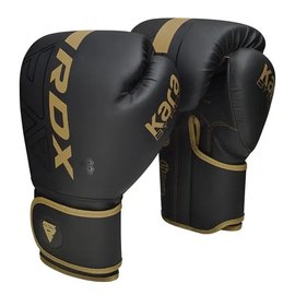 Боксерские перчатки RDX F6 Kara Matte Golden 14 унц (BGR-F6MGL-14OZ), Вес: 14 унций, Цвет: Чёрный/Золотой, изображение 2