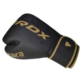 Боксерские перчатки RDX F6 Kara Matte Golden 14 унц (BGR-F6MGL-14OZ), Вес: 14 унций, Цвет: Чёрный/Золотой, изображение 5