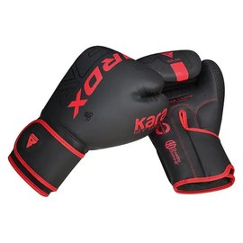 Боксерские перчатки RDX F6 Kara Matte Red 14 унц (BGR-F6MR-14OZ), Вес: 14 унций, Цвет: Чёрный/Красный, изображение 4