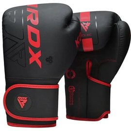 Боксерские перчатки RDX F6 Kara Matte Red 16 унц (BGR-F6MR-16OZ), Вес: 16 унций, Цвет: Чёрный/Красный