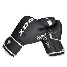 Боксерские перчатки RDX F6 Kara Matte White 12 унц (BGR-F6MW-12OZ), Вес: 12 унций, Цвет: Черный/Белый, изображение 3
