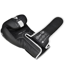 Боксерские перчатки RDX F6 Kara Matte White 12 унц (BGR-F6MW-12OZ), Вес: 12 унций, Цвет: Черный/Белый, изображение 4