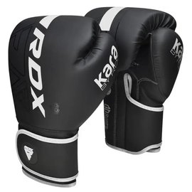Боксерские перчатки RDX F6 Kara Matte White 16 унц (BGR-F6MW-16OZ), Вес: 16 унций, Цвет: Черный/Белый, изображение 2