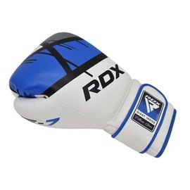 Боксерские перчатки RDX F7 Ego Blue 16 ун. (BGR-F7U-16oz), Вес: 16 унций, Цвет: Белый/Синий, изображение 4