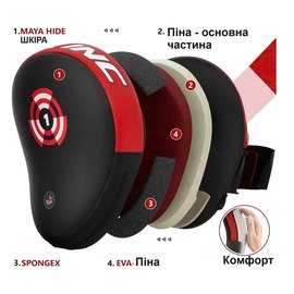Лапы боксерские RDX T1 Curved Blue/Black (FPR-T1UB), Цвет: Blue/Black, изображение 6