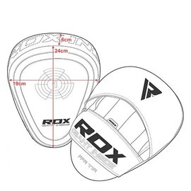 Лапы боксерские RDX T1 Curved White/Black (FPR-T1W), Цвет: White/Black, изображение 4