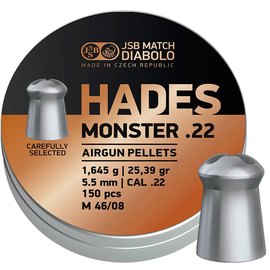 Свинцовые пули JSB Diabolo Hades Monster кал. 5,5 мм 1.645 г 150 шт/уп (546390-150)