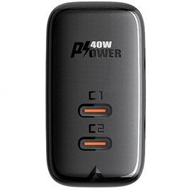 Зарядное устройство ACEFAST A9 2Type-C, 40W/3A, PD/QC Black (000009403), Цвет: Black, изображение 3