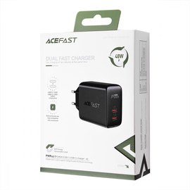 Зарядное устройство ACEFAST A9 2Type-C, 40W/3A, PD/QC Black (000009403), Цвет: Black, изображение 4