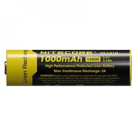 Аккумулятор 14500 Nitecore 1000 mAh NL1410 (6-1516), изображение 2