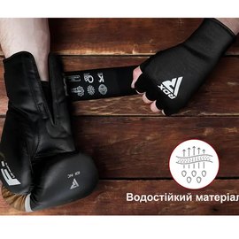 Бинт-перчатка RDX Inner Black/Golden XL (HYP-IB-XL), Размер: XL, Цвет: Black/Golden, изображение 4