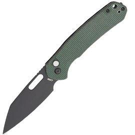 Кишеньковий ніж CJRB Pyrite Wharncliffe BB Micarta Green (J1925A-BMGN), Покриття клинка: Black, Колір: Green