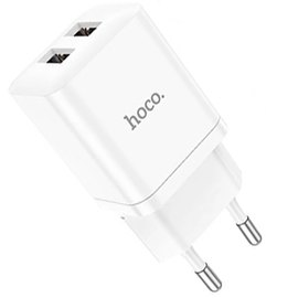 Зарядное устройство Hoco Lightning Cable Maker dual port charger set N25 2USB, 2.1A White (000009414)