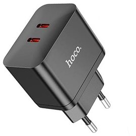 Зарядное устройство Hoco Type-C to Lightning Cable Triumph charger set N29 2Type-C, 35W/3A, PD/QC Black (000009465), Цвет: Black