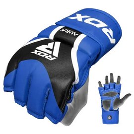Перчатки для ММА RDX AURA PLUS T-17 Blue/Black XL (GGR-T17UB-XL+), Размер: XL, Цвет: Синий/Чёрный, изображение 2