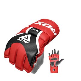 Перчатки для ММА RDX AURA PLUS T-17 Red/Black L (GGR-T17RB-L+), Размер: L, Цвет: Красный/Чёрный, изображение 5