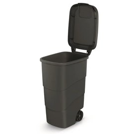 Бак для мусора Prosperplast Wheeler 90 л, антрацит (5905197463308), Объём: 90 л, Цвет крышки : Антрацит, изображение 2