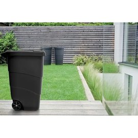 Бак для мусора Prosperplast Wheeler 90 л, антрацит (5905197463308), Объём: 90 л, Цвет крышки : Антрацит, изображение 3