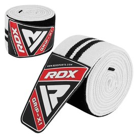 Бинты для колен RDX K1 GYM Knee Wraps White/Black Plus (WAH-K1W+), Цвет: Чёрный/Белый, изображение 2