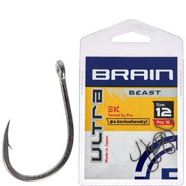 Крючок Brain Ultra Beast #12 10 шт/уп (1858.52.47), Номер крючка, № : 12