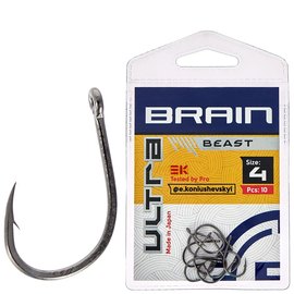 Крючок Brain Ultra Beast #4 10 шт/уп (1858.52.51), Номер крючка, № : 4