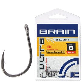 Крючок Brain Ultra Beast #8 10 шт/уп (1858.52.49), Номер крючка, № : 8