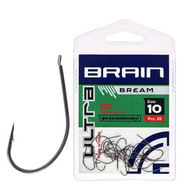 Крючок Brain Ultra Bream #10 20 шт/уп (1858.52.59), Номер крючка, № : 10