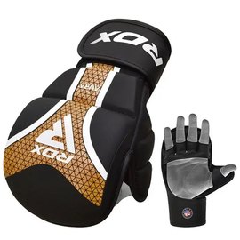 Перчатки для ММА RDX Shooter AURA PLUS T-17 Black Golden S (GSR-T17BGL-S+), Размер: S