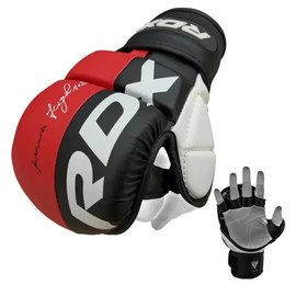 Перчатки для ММА RDX T6 Plus Rex Red XL (GGR-T6R-XL+), Размер: XL, Цвет: Чёрный/Красный, изображение 2