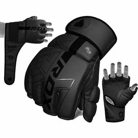 Перчатки для ММА RDX F6 KARA Matte Black L (GGR-F6MB-L), Размер: L, Цвет: Чёрный, изображение 6