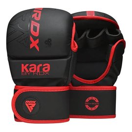 Перчатки для ММА RDX F6 KARA Matte Red Plus S/M (GSR-F6MR-S/M+), Размер: S/M, Цвет: Чёрный/Красный