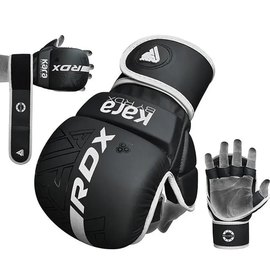 Перчатки для ММА RDX F6 KARA Matte White Plus L/XL (GSR-F6MW-L/XL+), Размер: L/XL, Цвет: Черный/Белый, изображение 2