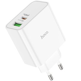 Зарядний пристрій Hoco Awesome C113A 1USB/1Type-C, 65W/3A, PD/QC White (000010028)