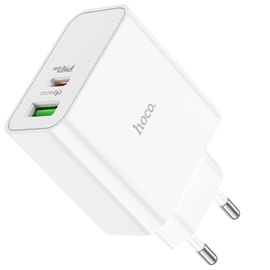 Зарядний пристрій Hoco Awesome C113A 1USB/1Type-C, 65W/3A, PD/QC White (000010028), зображення 2