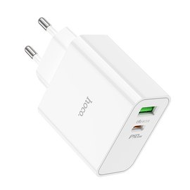 Зарядний пристрій Hoco Awesome C113A 1USB/1Type-C, 65W/3A, PD/QC White (000010028), зображення 4