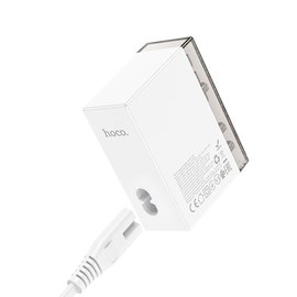 Зарядное устройство Hoco Fuerza six-port charger N36 3USB/3Type-C, 65W/3A, PD/QC Transparent/Black (000010353), изображение 5
