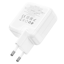 Зарядное устройство Hoco Header three-port C115A 1USB/2Type-C, 65W/3A, PD/QC White (000009984), изображение 4